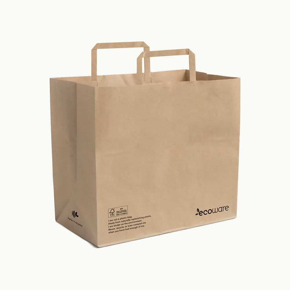 FSC® MIX certified small paper bag with flat paper handles