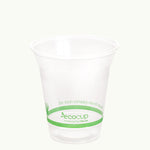 Ecoware bioplastic cup, variant green logo EcoCup.